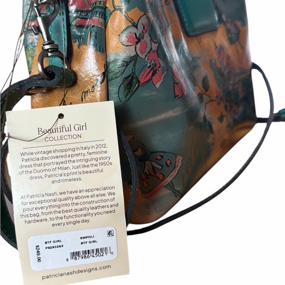 Patricia Nash Empoli Beautiful Girl Convertible Leather Crossbody Bag - Picture 6 of 9